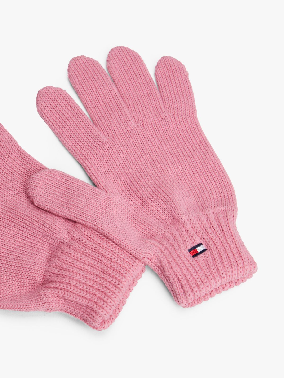Kids' Essential Flag Embroidery Gloves — Pink