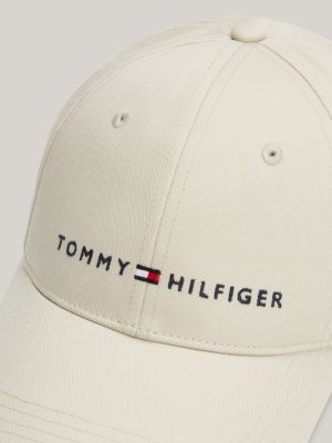 beige kids' essential logo cap for kids unisex tommy hilfiger