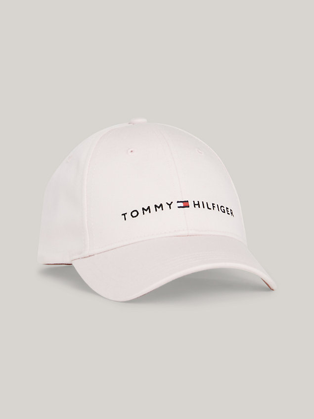 pink kids' essential flecked cap for kids unisex tommy hilfiger
