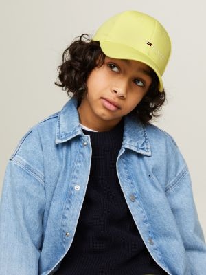 yellow kids' essential logo cap for kids unisex tommy hilfiger