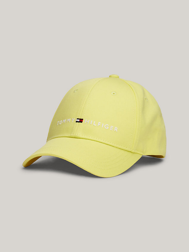 yellow kids' essential flecked cap for kids unisex tommy hilfiger