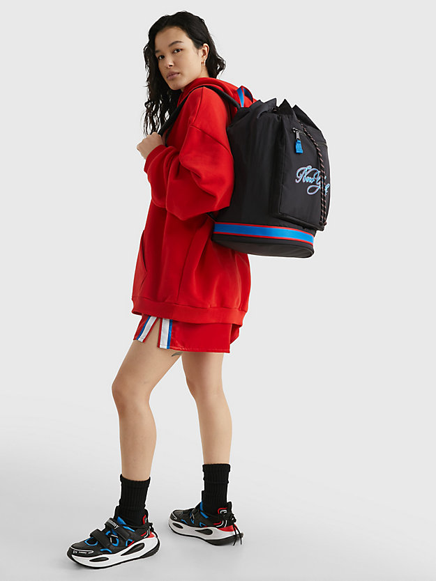 BLACK MIX Colour-Blocked Drawstring Duffel Bag for unisex TOMMY JEANS
