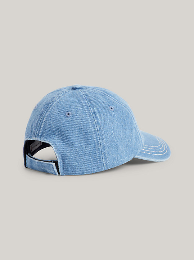 blau kids th-monogramm jeans-baseball-cap für kids unisex - tommy hilfiger