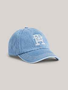 gorra de béisbol de niños con monograma azul de kids unisex tommy hilfiger