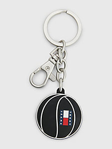 black heritage basketball key fob for unisex tommy jeans