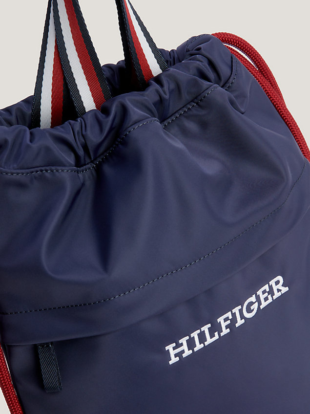 blue kids' signature recycled gym bag for kids unisex tommy hilfiger