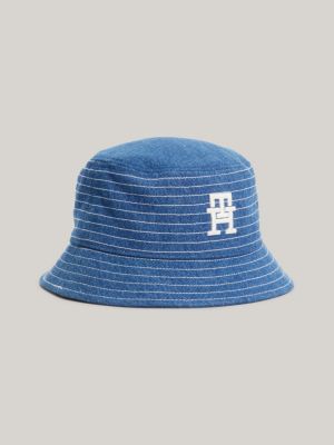 TH Monogram Jacquard Denim Bucket Hat, AM0AM107810G0