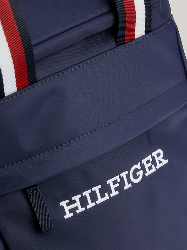 blue kids' signature recycled backpack for kids unisex tommy hilfiger