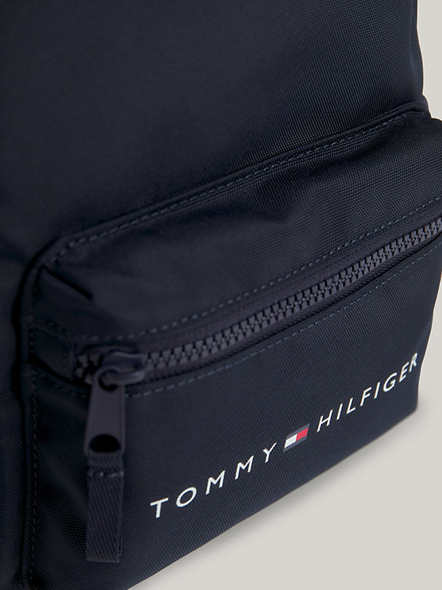 blue kids' essential recycled small backpack for kids unisex tommy hilfiger