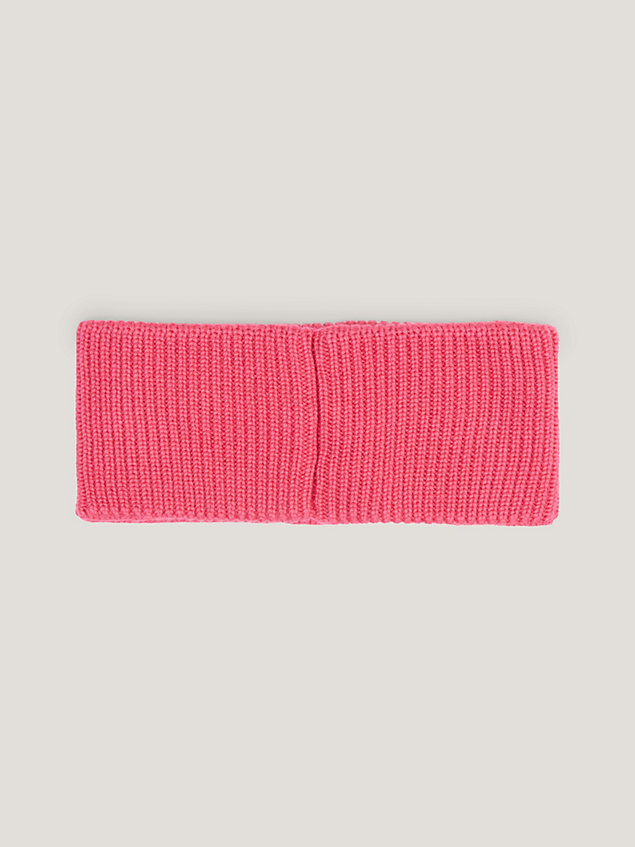 pink essential kids' twist flag headband for kids unisex tommy hilfiger
