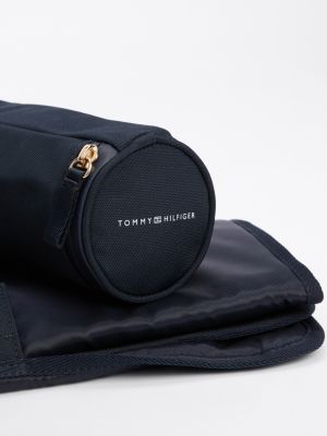 borsa fasciatoio con monogramma th blu da unisex bambino tommy hilfiger