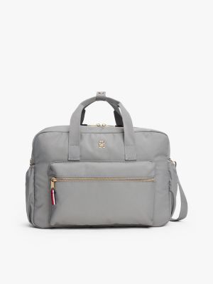 bolso cambiador con monograma th grey de unisex infantil tommy hilfiger