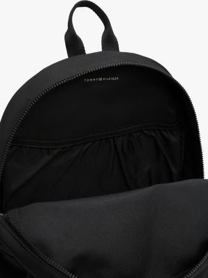 zaino essential bambino/a con tasca e logo nero da unisex bambino tommy hilfiger