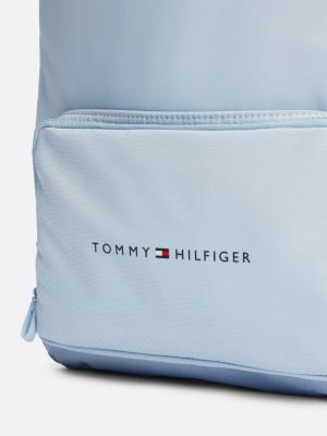 blue kids' essential logo dome backpack for kids unisex tommy hilfiger