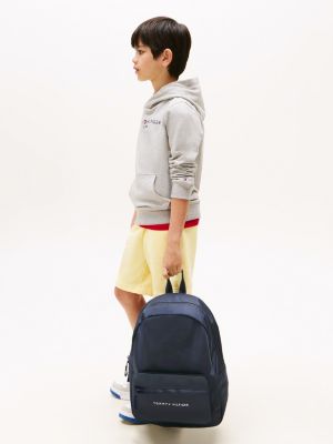 blue kids' essential logo dome backpack for kids unisex tommy hilfiger