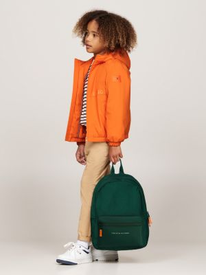 green kids' essential logo dome backpack for kids unisex tommy hilfiger