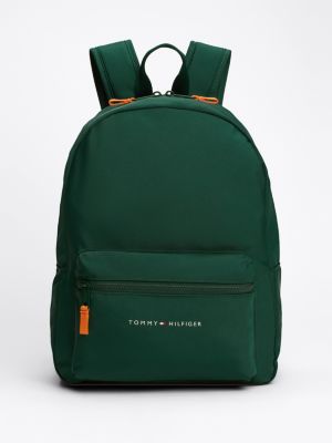 green kids' essential logo dome backpack for kids unisex tommy hilfiger