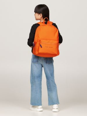 Kids Essential kuppelformiger Logo Rucksack Orange Tommy Hilfiger