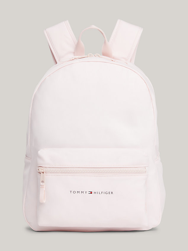pink kids' essential logo backpack for kids unisex tommy hilfiger
