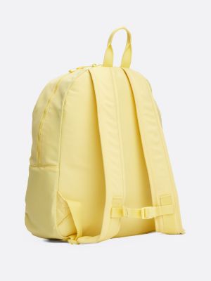 yellow kids' essential logo dome backpack for kids unisex tommy hilfiger