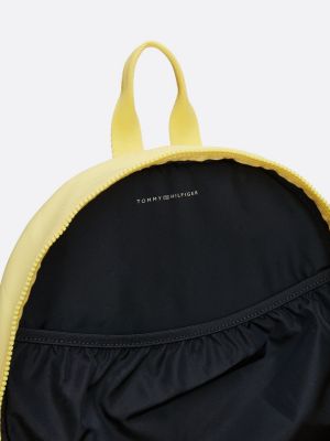 yellow kids' essential logo dome backpack for kids unisex tommy hilfiger