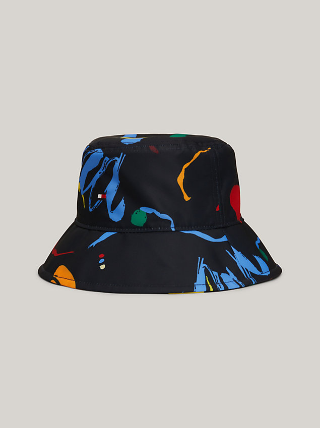 blue kids' essential print bucket hat for kids unisex tommy hilfiger