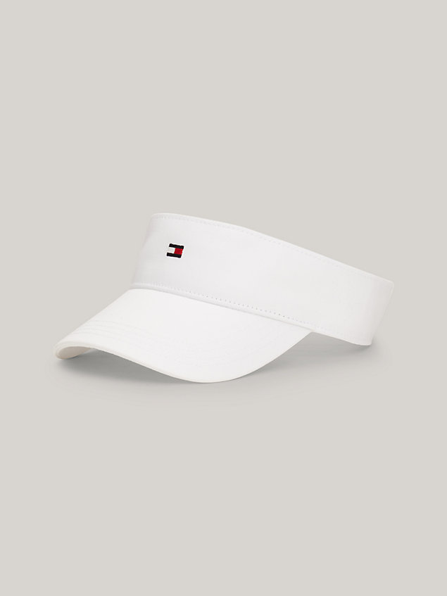 white kids essential visor mit kleiner flag für kids unisex - tommy hilfiger