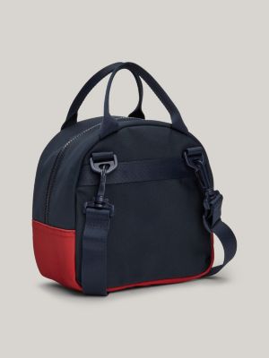 blue kids' essential colour-blocked lunch bag for kids unisex tommy hilfiger