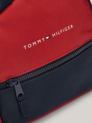 blue kids' essential colour-blocked lunch bag for kids unisex tommy hilfiger