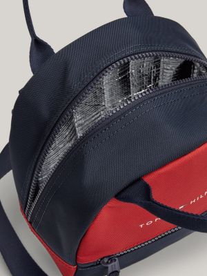 blue kids' essential colour-blocked lunch bag for kids unisex tommy hilfiger