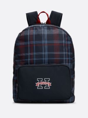 blue kids global stripe rucksack mit karos für unisex kinder - tommy hilfiger