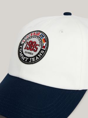 cappello tommy jeans international games color block bianco da unisex tommy jeans