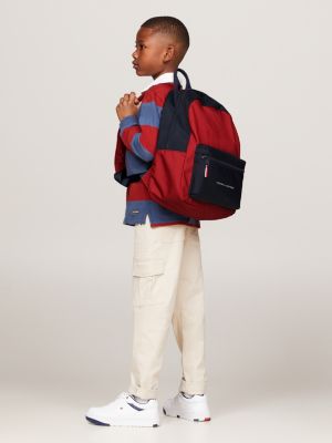 Kids Essential Color Block Rucksack Rot Tommy Hilfiger