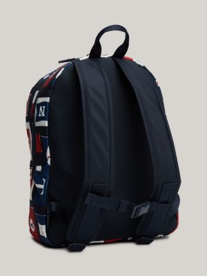 blauw kids essential rugzak met print voor kinderen gender inclusive - tommy hilfiger