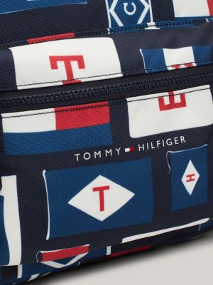 blauw kids essential rugzak met print voor kinderen gender inclusive - tommy hilfiger