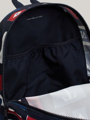 blauw kids essential rugzak met print voor kinderen gender inclusive - tommy hilfiger