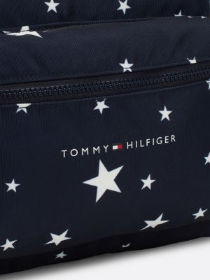 zaino essential bambino/a con stampa blu da gender-inclusive bambini tommy hilfiger