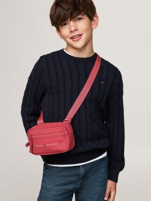 camera bag essential bambino/a rosso da gender-inclusive bambini tommy hilfiger