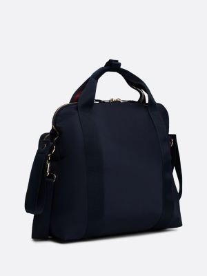 borsa fasciatoio con monogramma th blu da gender-inclusive bambini tommy hilfiger