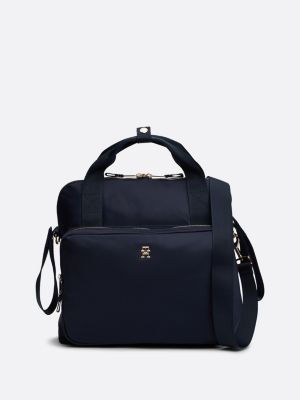 borsa fasciatoio con monogramma th blue da gender-inclusive bambini tommy hilfiger