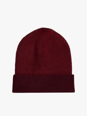 rot kids hilfiger monotype beanie für gender-inclusive kinder - tommy hilfiger