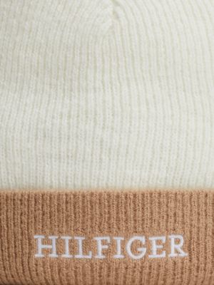 white kids' hilfiger monotype beanie for kids gender inclusive tommy hilfiger