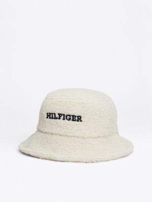 beige kids hilfiger monotype fischerhut aus fleece für gender-inclusive kinder - tommy hilfiger