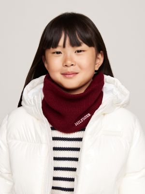 écharpe tube hilfiger monotype pour enfant rouge pour enfants genre inclusif tommy hilfiger
