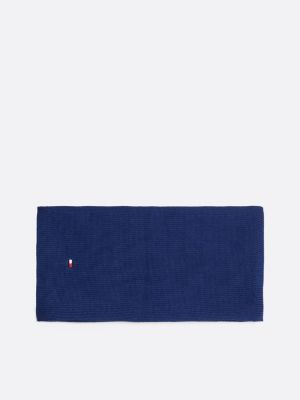 set essential bambino/a berretto e sciarpa blu da gender-inclusive bambini tommy hilfiger