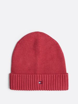 rot kids essential beanie und schal im geschenkset für gender-inclusive kinder - tommy hilfiger