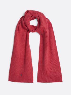 red kids' essential beanie and scarf gift set for kids gender inclusive tommy hilfiger