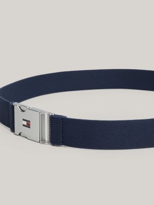 blue kids' essential fast-release clip belt for kids gender inclusive tommy hilfiger