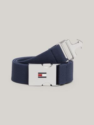 blue kids' essential fast-release clip belt for kids gender inclusive tommy hilfiger