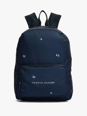 zaino essential bambino/a con bandierine blue da gender-inclusive bambini tommy hilfiger